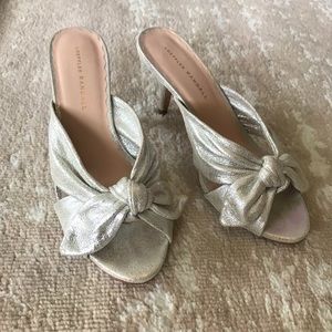 Loeffler Randall Luisa Sandal Size 8.5 Silver Knot